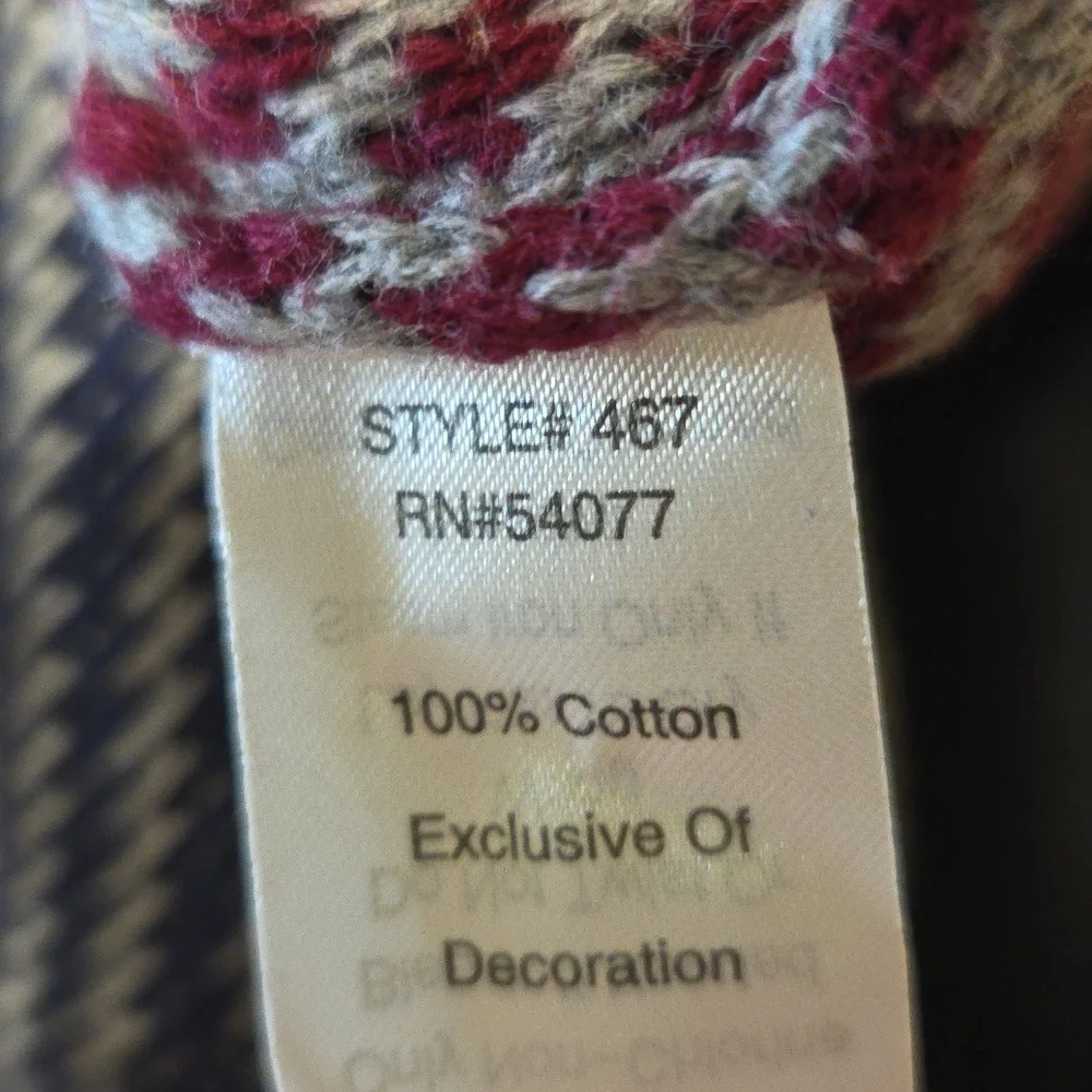 CAbi Cotton Colorblock Striped Cozy Warm Long Knit Cardigan Sweater Fall Medium